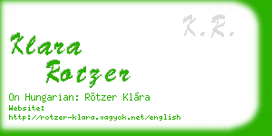 klara rotzer business card